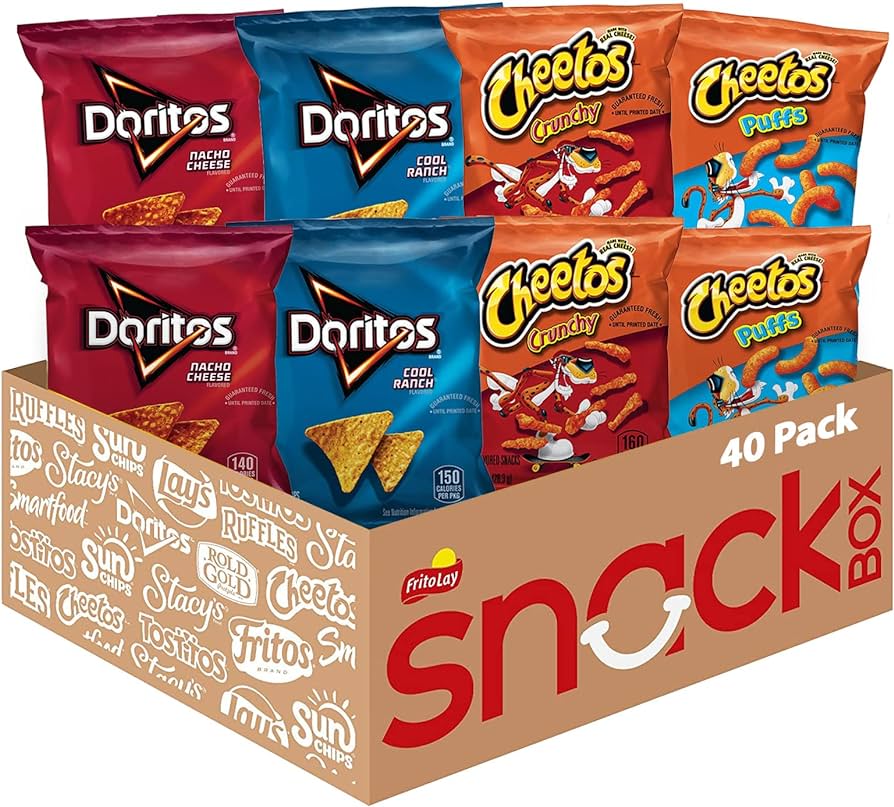 Pack of 40 Frito Lay Doritos & Cheetos Mix Variety Pack