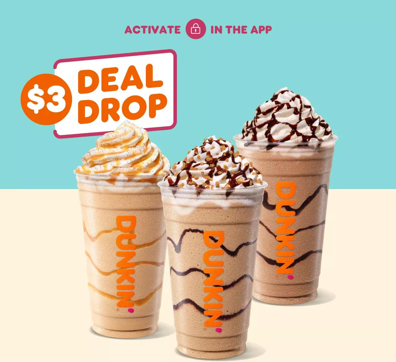 $3 Medium Frozen Coffee at Dunkin Through July 15th