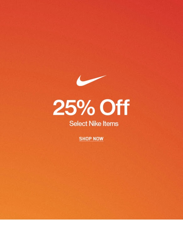 25% Off Selected Nike Gear from Fans Edge