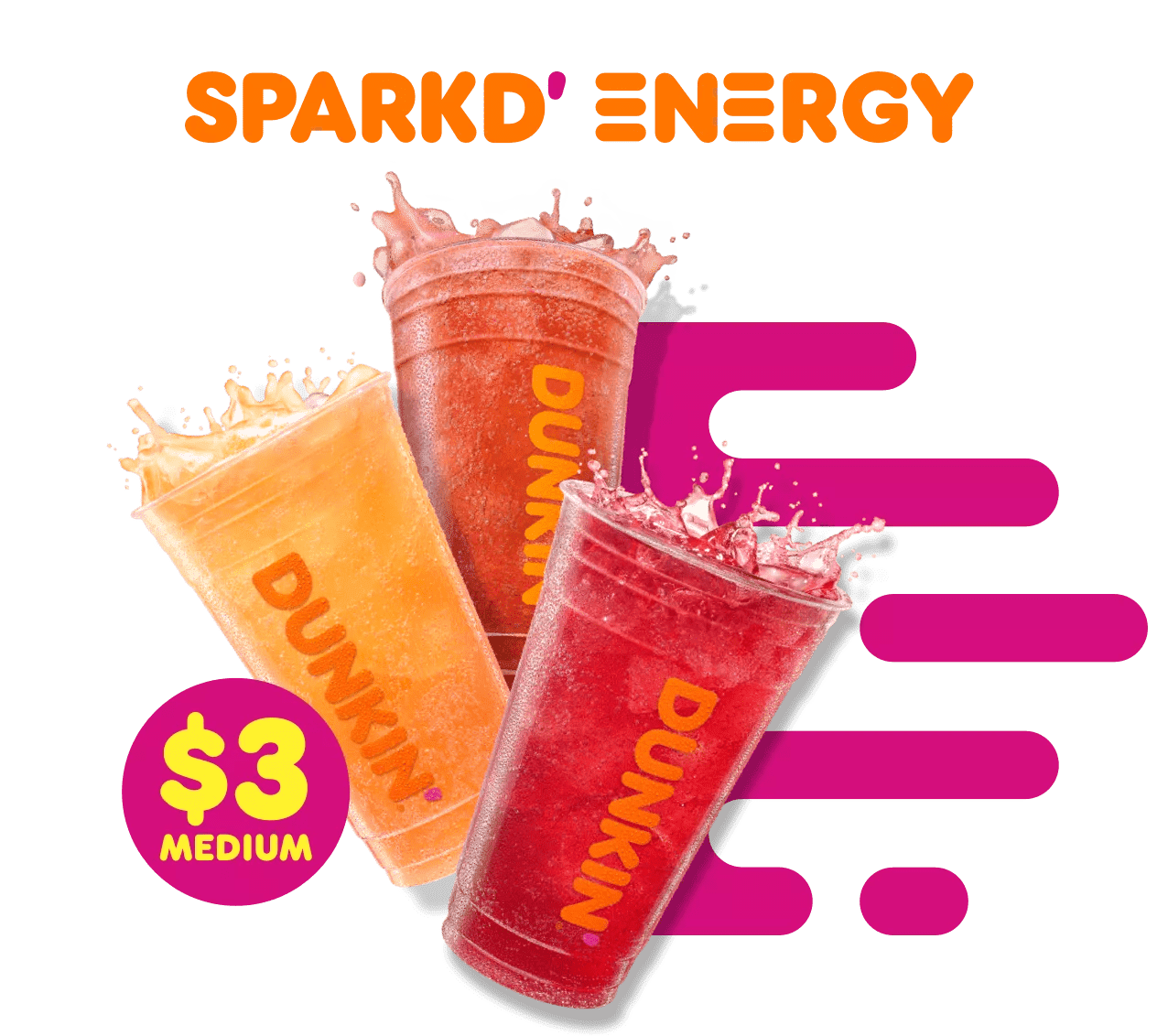 $3 Sparkd Energy Drink from Dunkin All July