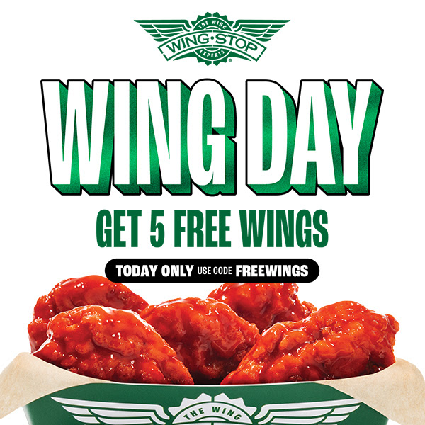 5 Free Wings Today Only at Wingstop