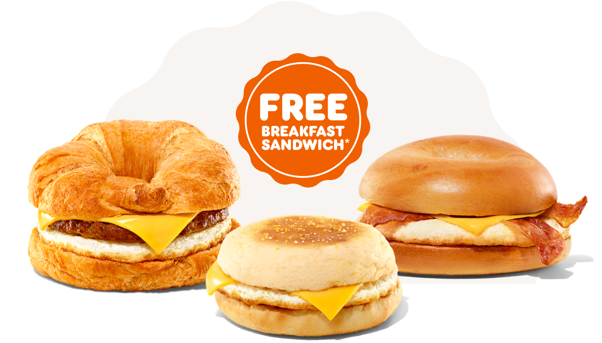 Free Breakfast Sandwich with Purchase from Dunkin