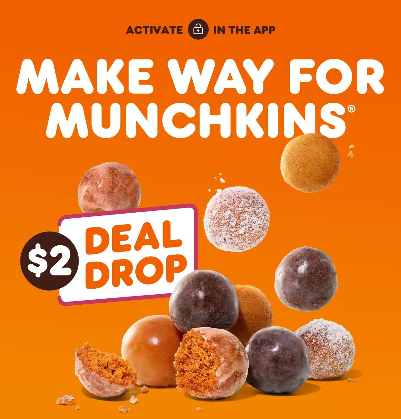 $2 Munchkins Deal for 10 at Dunkin