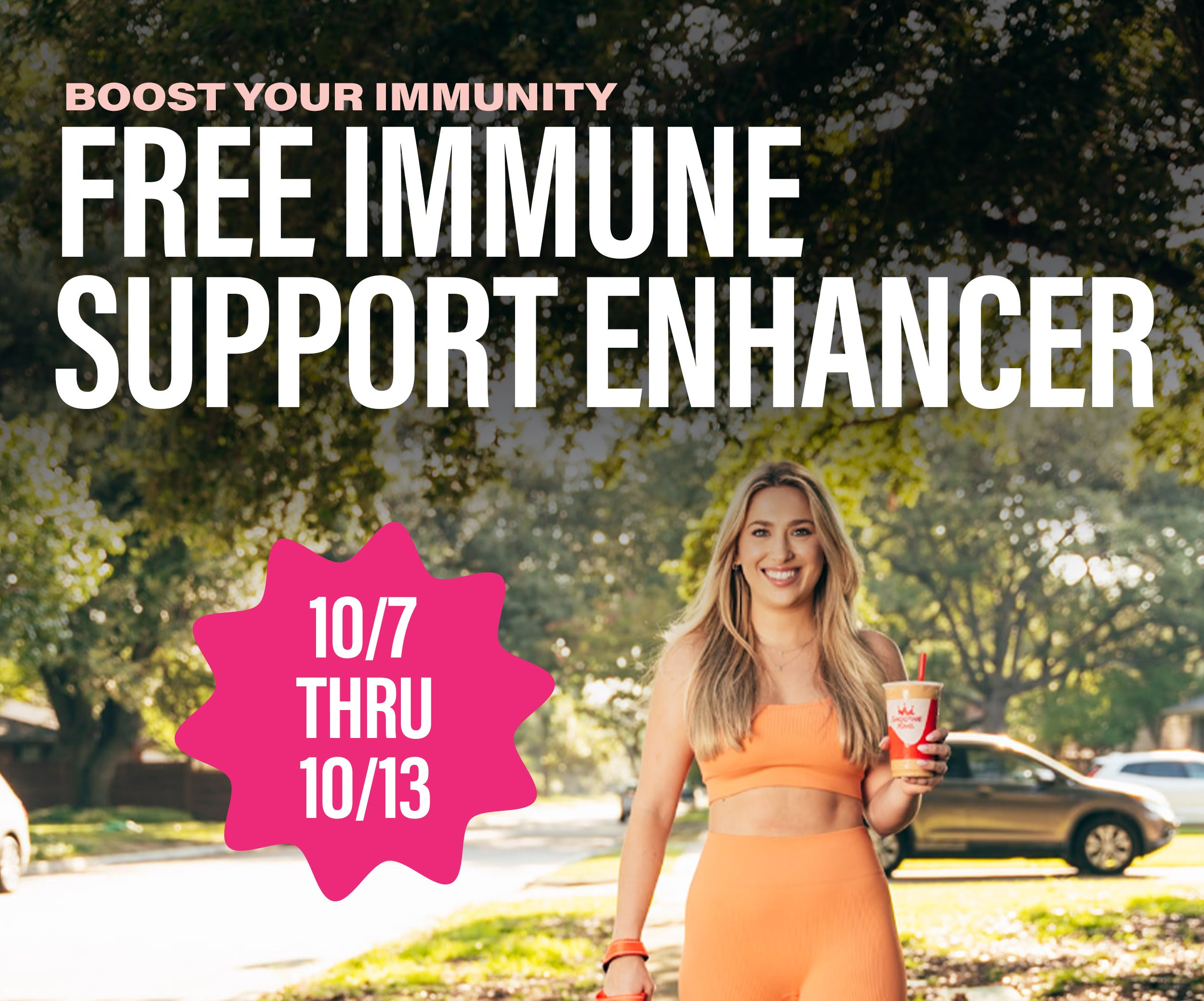 Free Immune Support Enhancer This Week at Smoothie King