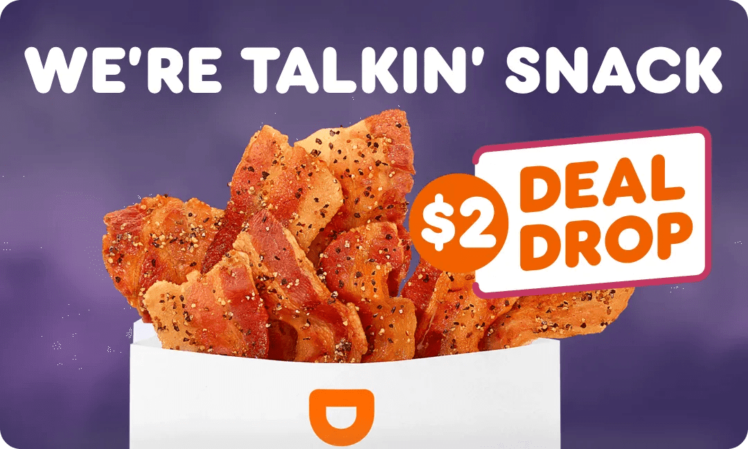 Snackin’ Bacon from Dunkin Only $2 This Week